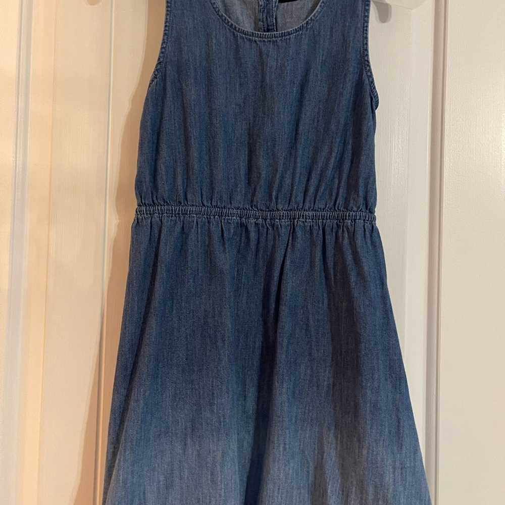 Gap Girls Denim Sleeveless Elastic-Waist Dress - Blue lightweight denim size 8